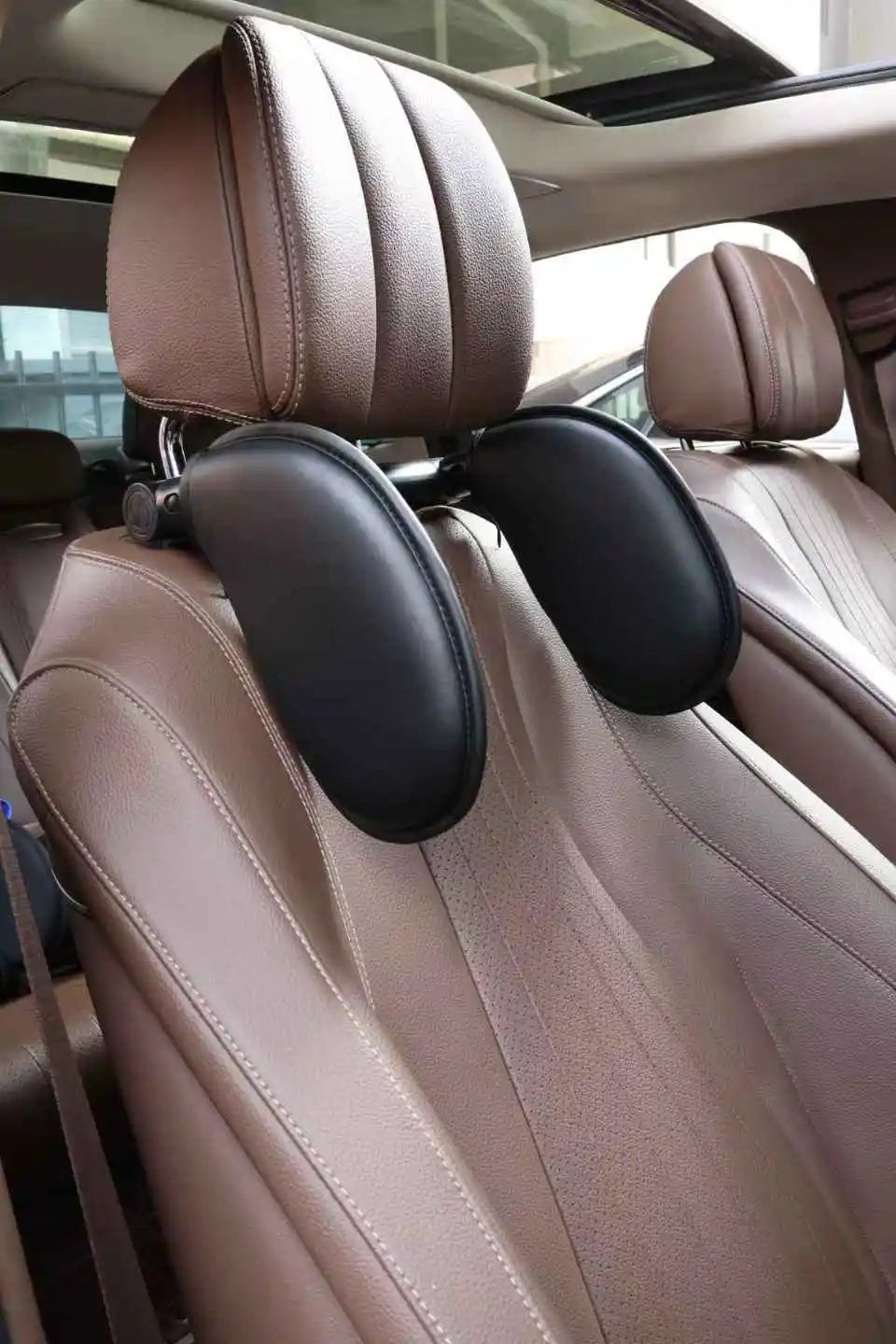 Cuscino poggiatesta per auto, poggiatesta Road Pal in memory foam addensato, cuscino di supporto per il collo, 180 ° Poggiatesta per auto regolabile, auto da viaggio per dormire