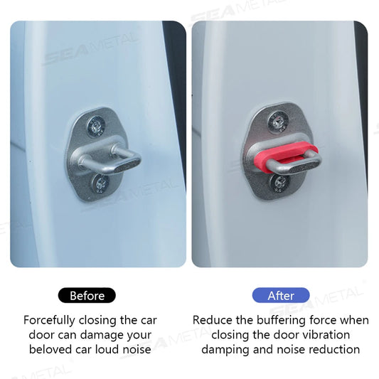 SEAMETAL Ammortizzatore per portiera per auto Fibbia per portiera universale per auto Cuscino smorzatore insonorizzato Tampone antivibrante