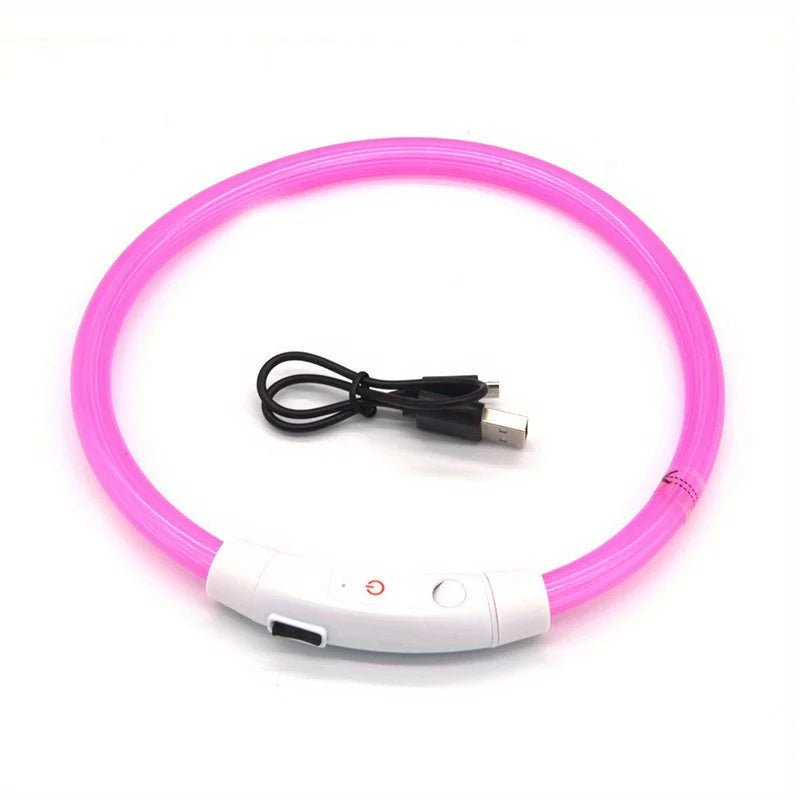 Collare LED Ricaricabile USB per Cani e Gatti — 3 Modalità"