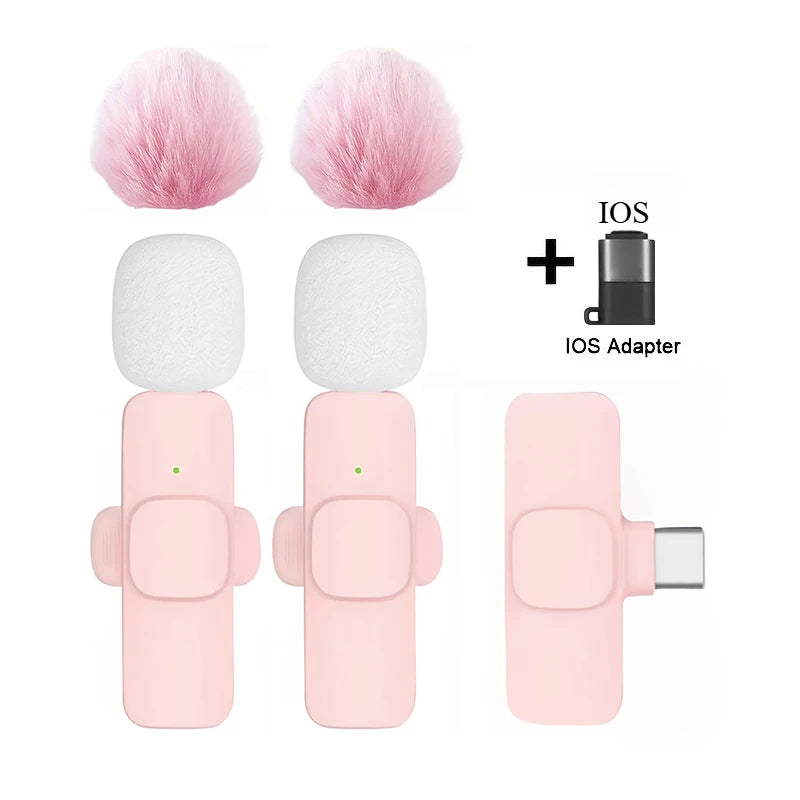 Microfono Lavalier Wireless Mini con Riduzione del Rumore per iPhone USB-C Android, per Registrazione Video e Vlog