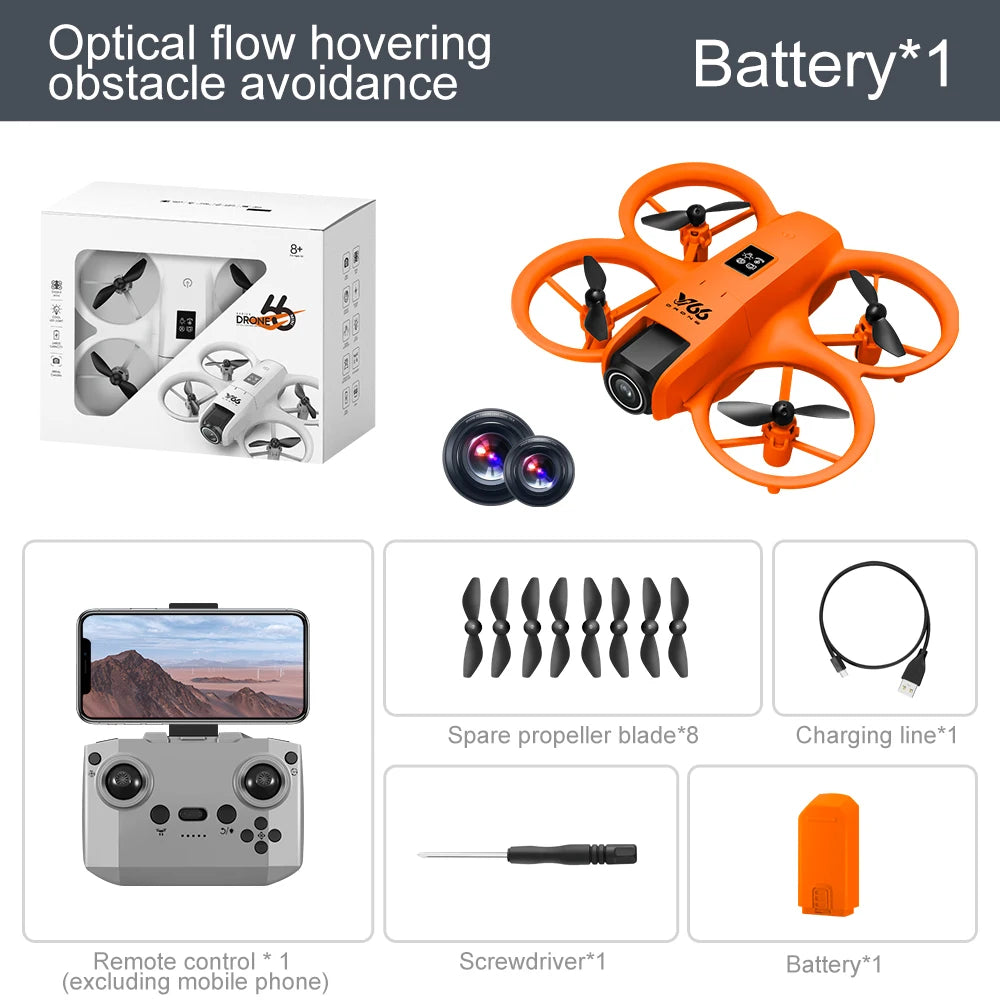 Nuovo V66 Mini Drone WIFI FPV Hover 4K Professionale HD Camera Tasca Luci Coloful Dron Rc Aereo Pieghevole RC Quadcopter Ragazzo Giocattoli