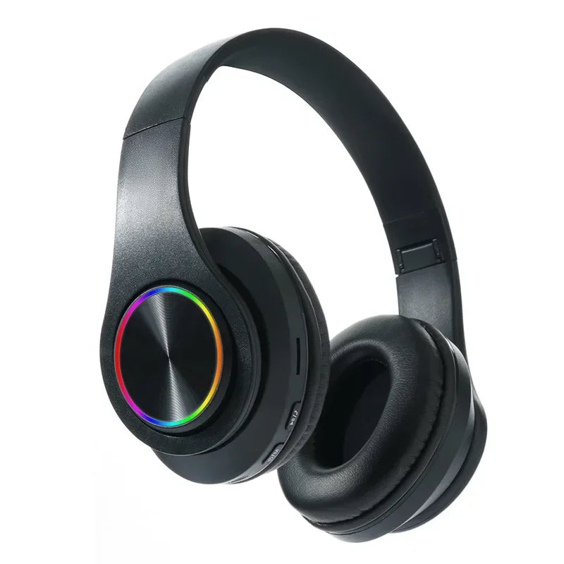 "Cuffie Bluetooth Pieghevoli con Microfono — Supporto TF Card e FM"
