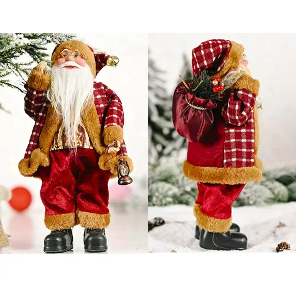 1-4 Pezzi Decorazione Natalizia 2026 per Casa, Bambola di Peluche Babbo Natale 30cm, Decorazioni per Feste Navidad, Ornamenti Natalizi, Regalo di Capodanno