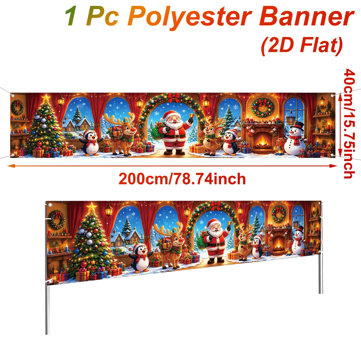 Striscione Natalizio Decorazione Buon Natale per Casa 2026, Accessori per Foto Babbo Natale e Pupazzo di Neve, Forniture per Feste di Natale e Capodanno 2027