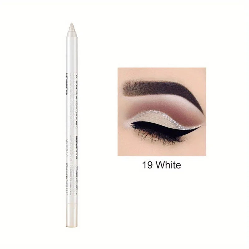 Matita Eyeliner Impermeabile Anti-sbavatura Nera Marrone Rossa Perlescente Opaca Liscia Facile da Applicare Penna Eyeliner Ombretto Trucco a Lunga Durata