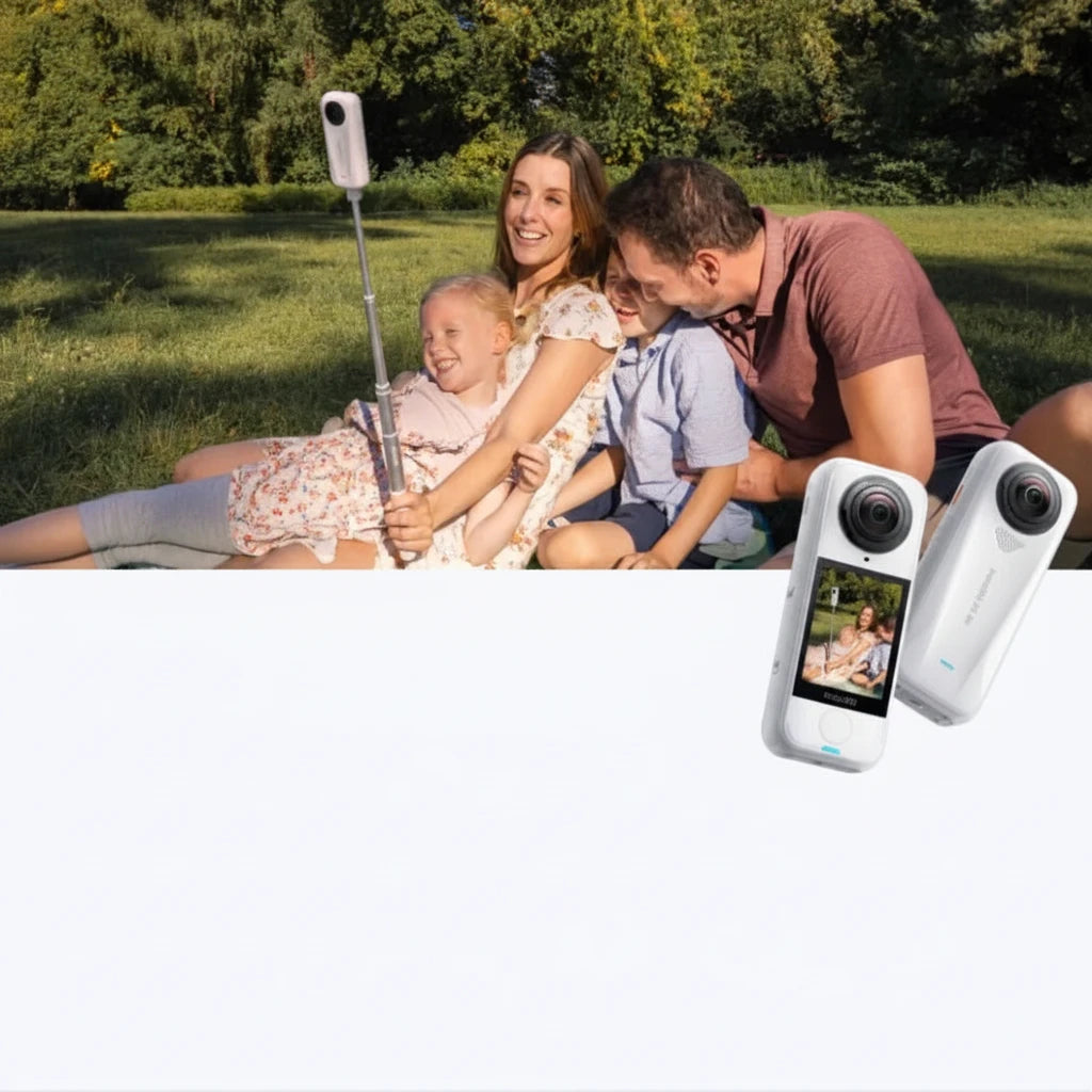 Insta360 X5 X4 Fotocamera 8K Impermeabile, Videocamera d'Azione 360° con Sensori da 1/1.28" 48MP, Video HDR 360° 8K, Foto 360° 72MP per Sport e Viaggi