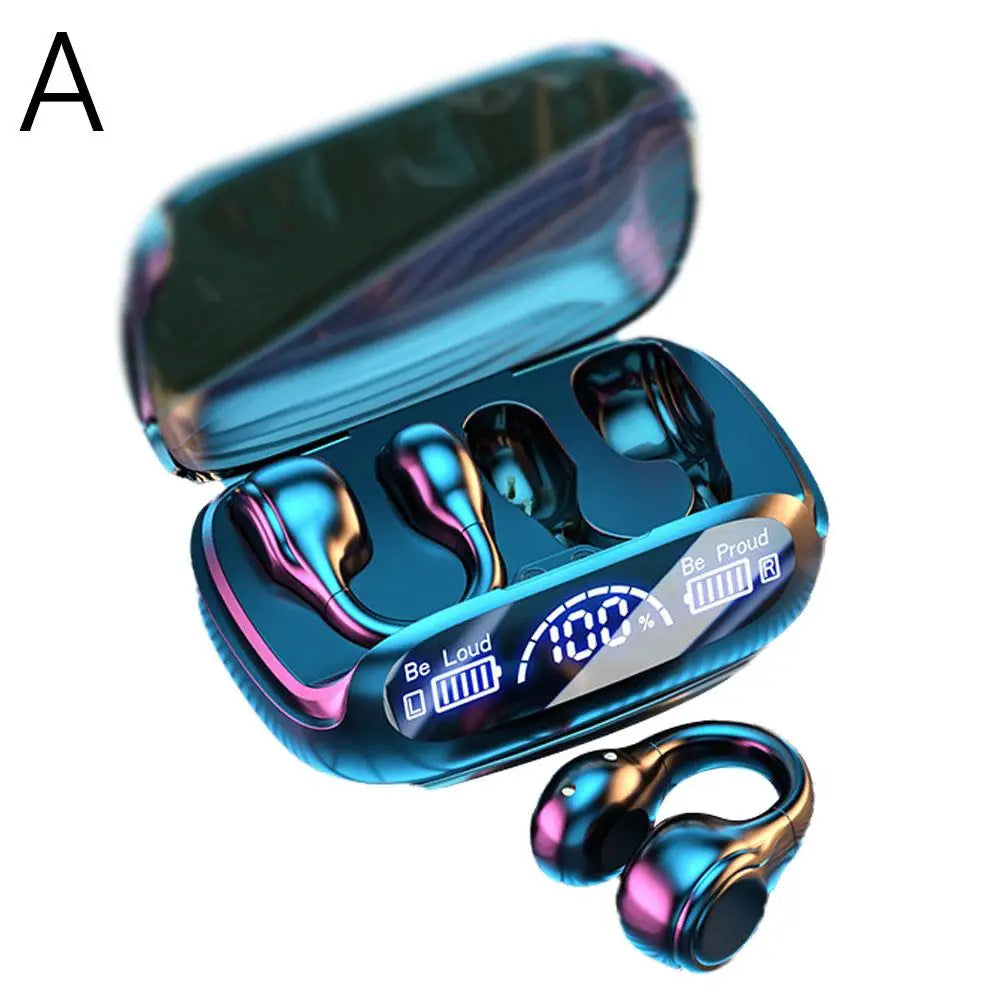 "Cuffie Bluetooth 5.3 a Conduzione Ossea Clip-On — Impermeabili per Sport"