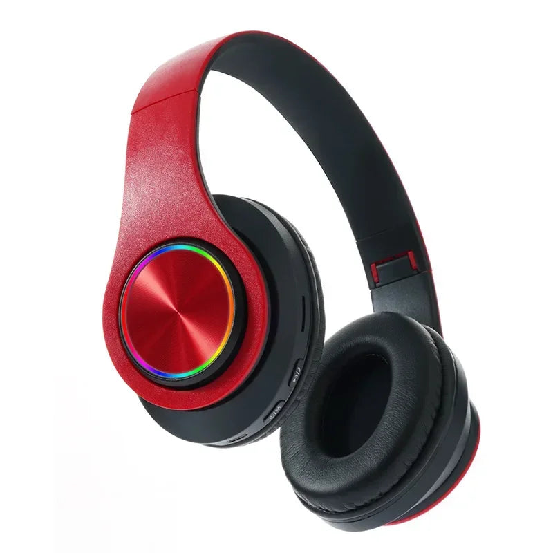 "Cuffie Bluetooth Pieghevoli con Microfono — Supporto TF Card e FM"