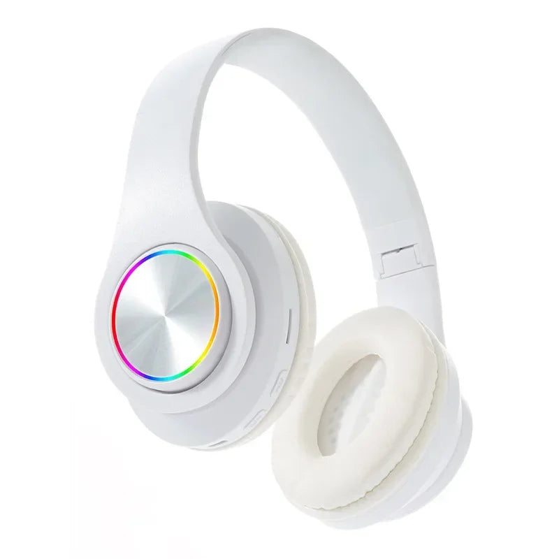"Cuffie Bluetooth Pieghevoli con Microfono — Supporto TF Card e FM"