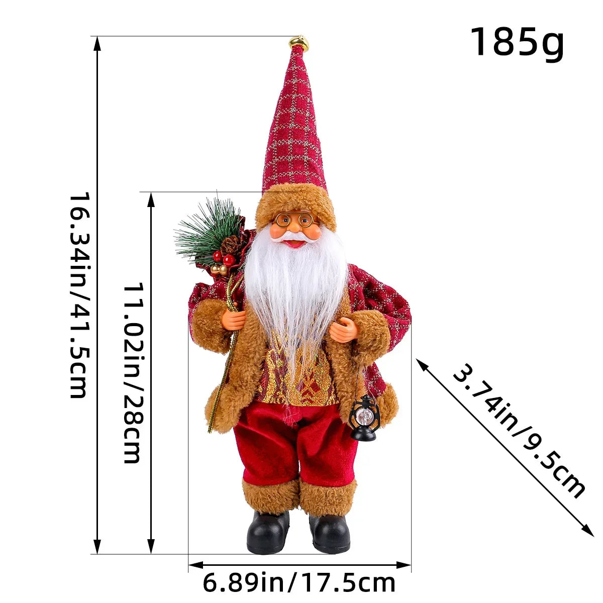 1-4 Pezzi Decorazione Natalizia 2026 per Casa, Bambola di Peluche Babbo Natale 30cm, Decorazioni per Feste Navidad, Ornamenti Natalizi, Regalo di Capodanno