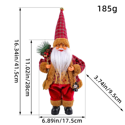 1-4 Pezzi Decorazione Natalizia 2026 per Casa, Bambola di Peluche Babbo Natale 30cm, Decorazioni per Feste Navidad, Ornamenti Natalizi, Regalo di Capodanno