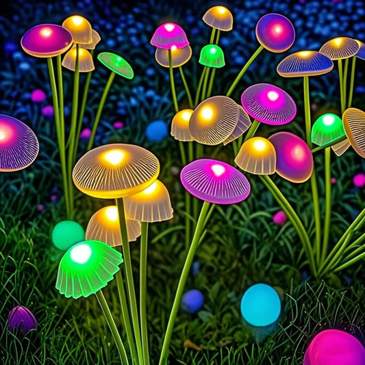 Luci solari da giardino Luci solari a fungo a LED a doppia modalità Decorazioni impermeabili Cortile Patio Via Meduse per l'atmosfera del giardino