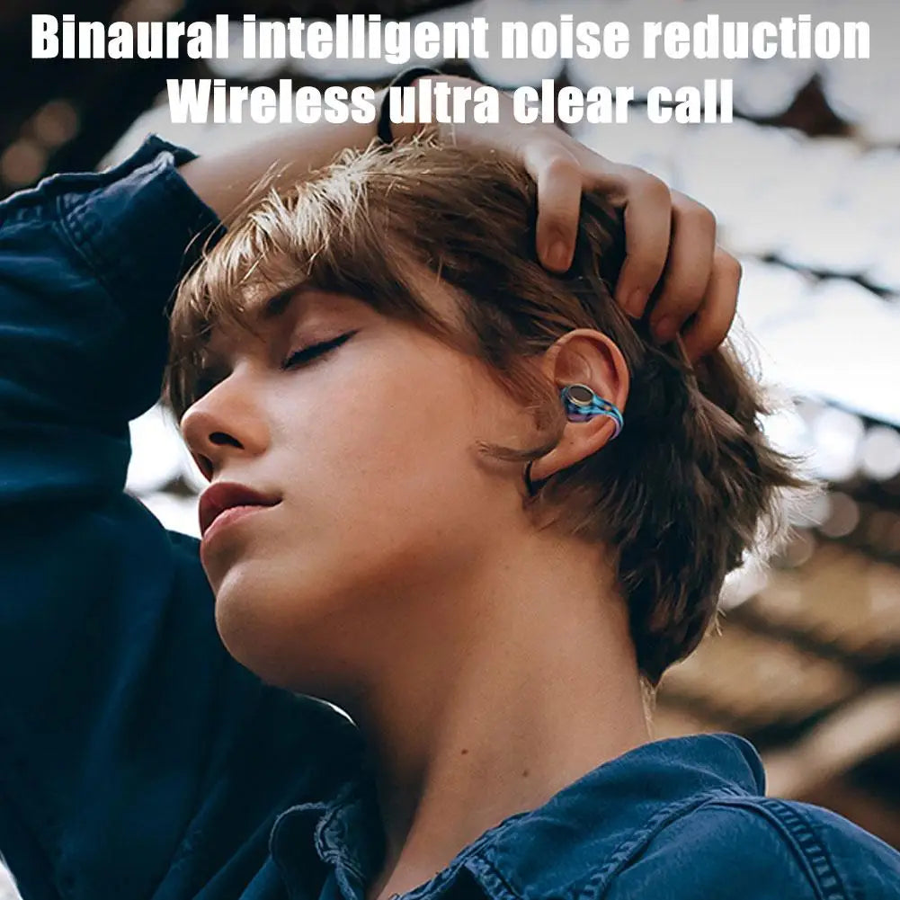 "Cuffie Bluetooth 5.3 a Conduzione Ossea Clip-On — Impermeabili per Sport"