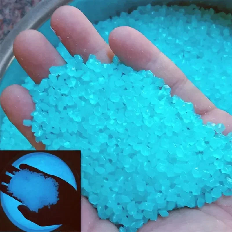 1000 pezzi 3-5mm sabbia luminosa che si illumina al buio ciottoli pietra giardino domestico cortile percorso esterno decorazioni per prato acquario acquario arredamento