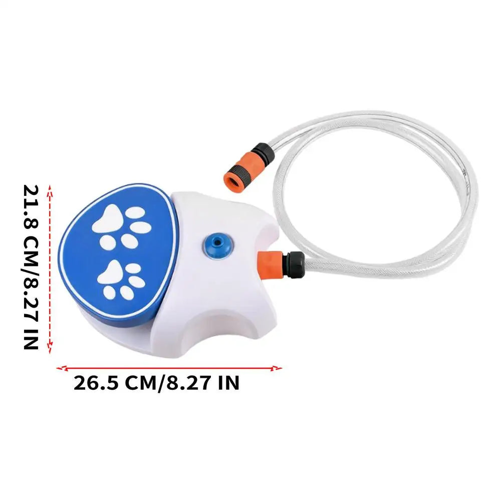 Fontana d'Acqua per Cani con Tubo da 162 cm, Distributore d'Acqua a Pedale per Cani, Spruzzatore per Patio, Giardino e Prato