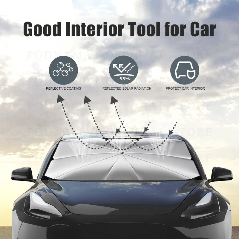 Nuovo parabrezza per auto parasole ombrellone pieghevole parasole di grandi dimensioni copertura per finestrino anteriore per protezione solare dal calore con blocco UV