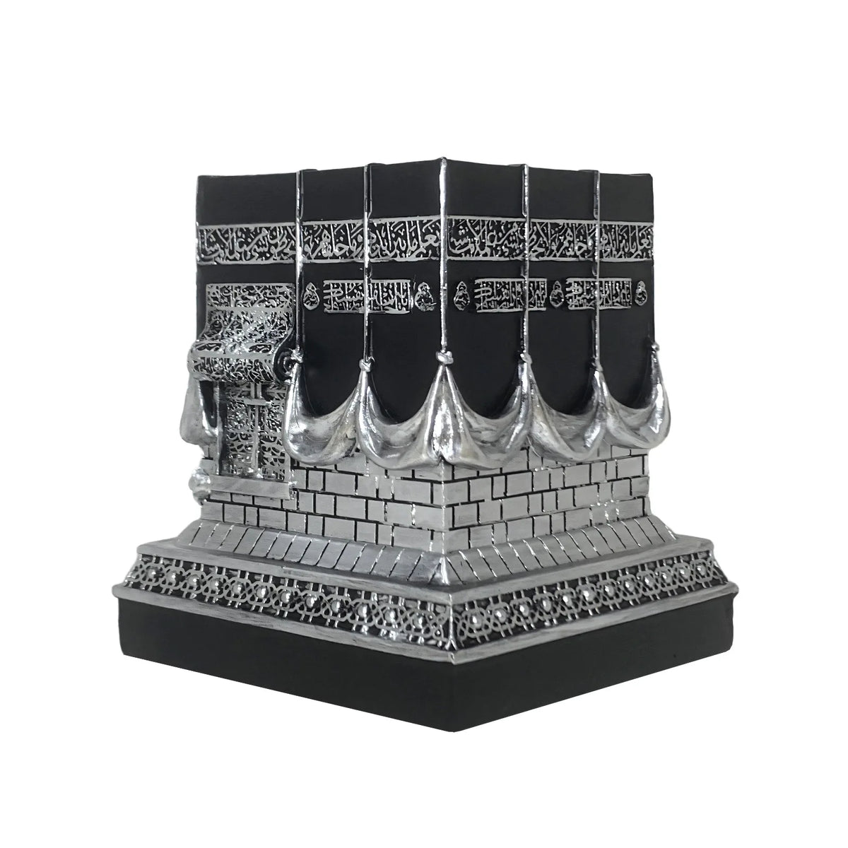 Statua in Resina della Kaaba di Mecca, Miniatura Nera e Oro della Sacra Kaaba, Ornamento da Tavolo, Regalo per Ramadan ed Eid, Decorazione Musulmana per la Casa