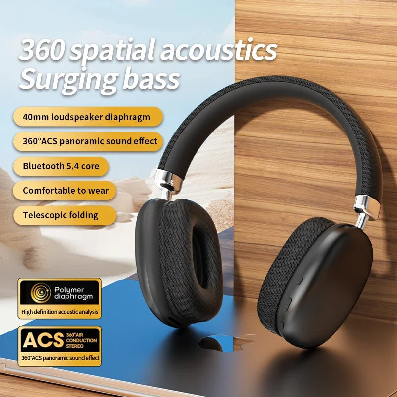 "Cuffie Bluetooth Over-Ear Gaming Wireless 2025 — Surround Stereo"