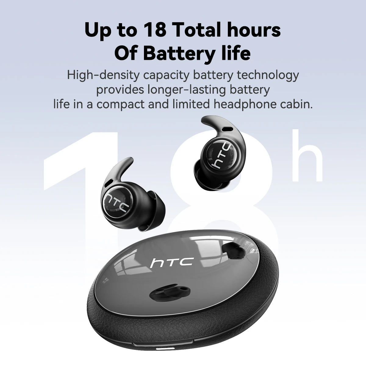 Auricolari Wireless HTC NE76 TWS con Traduttore AI, Mini Invisibili per il Sonno, Cancellazione del Rumore ENC, Bluetooth 5.3 a Bassa Latenza