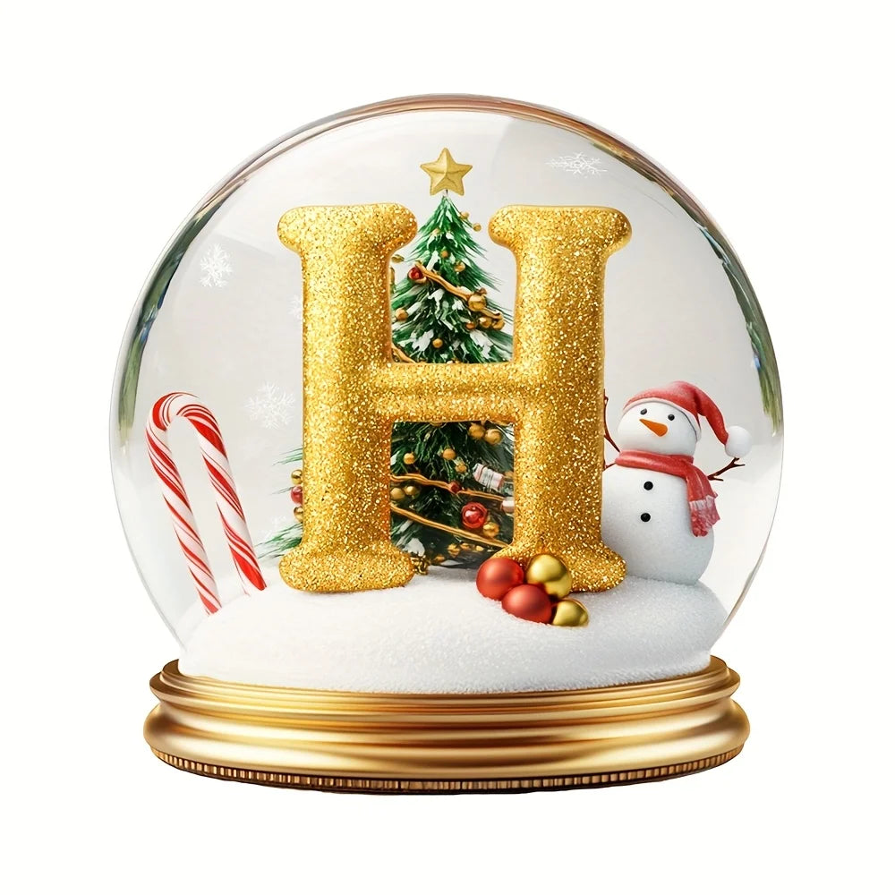 Decorazioni per l'albero di Natale Lettera mista Ornamento da tavolo Decorazione per ritratti di famiglia Decorazione per desktop per vacanze in fattoria Acrilico