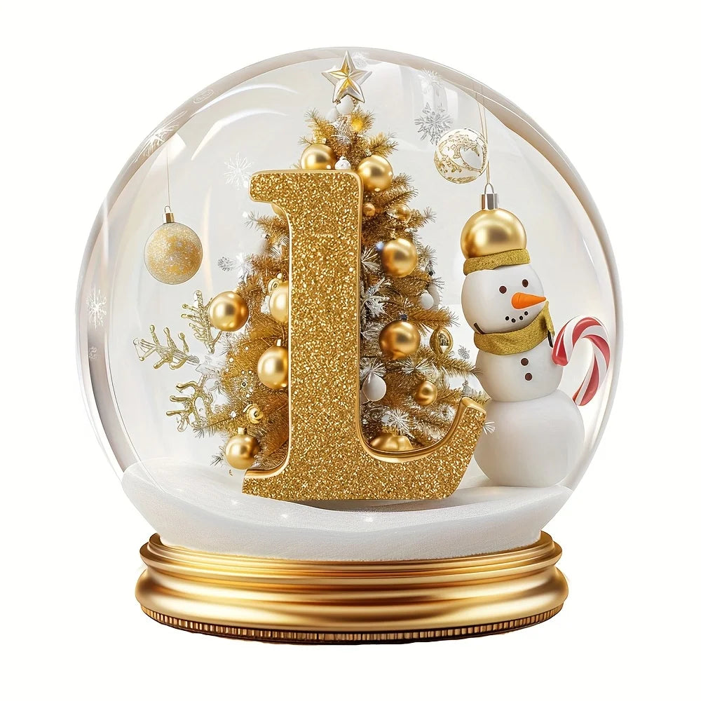 Decorazioni per l'albero di Natale Lettera mista Ornamento da tavolo Decorazione per ritratti di famiglia Decorazione per desktop per vacanze in fattoria Acrilico