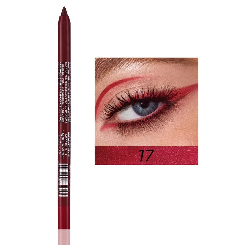 Matita Eyeliner Impermeabile Anti-sbavatura Nera Marrone Rossa Perlescente Opaca Liscia Facile da Applicare Penna Eyeliner Ombretto Trucco a Lunga Durata