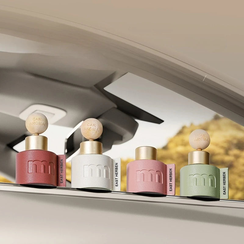 Deodorante per Auto in Pelle da 50ml, Profumo Duraturo, Ornamento Aromaterapico Portatile per Casa, Auto e Ufficio