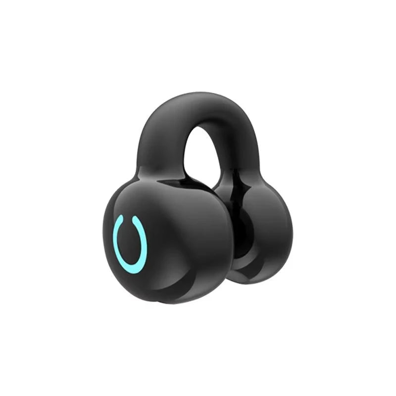 Auricolare Bluetooth senza fili Conduzione ossea a orecchio singolo Clip per orecchio Musica con cancellazione del rumore Chiamata HD Auricolare da gioco sportivo