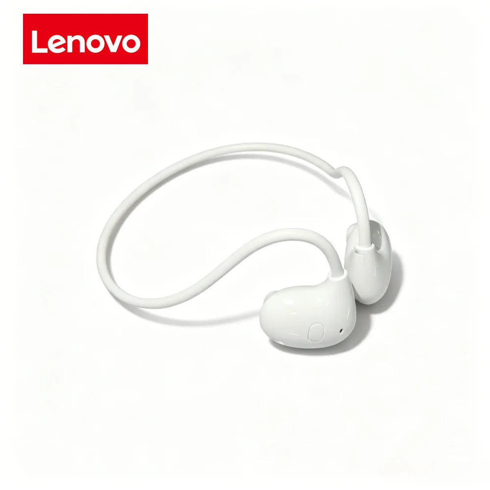 "Cuffie Sportive Wireless Lenovo con Gancio — Conduzione Ossea e Microfono"