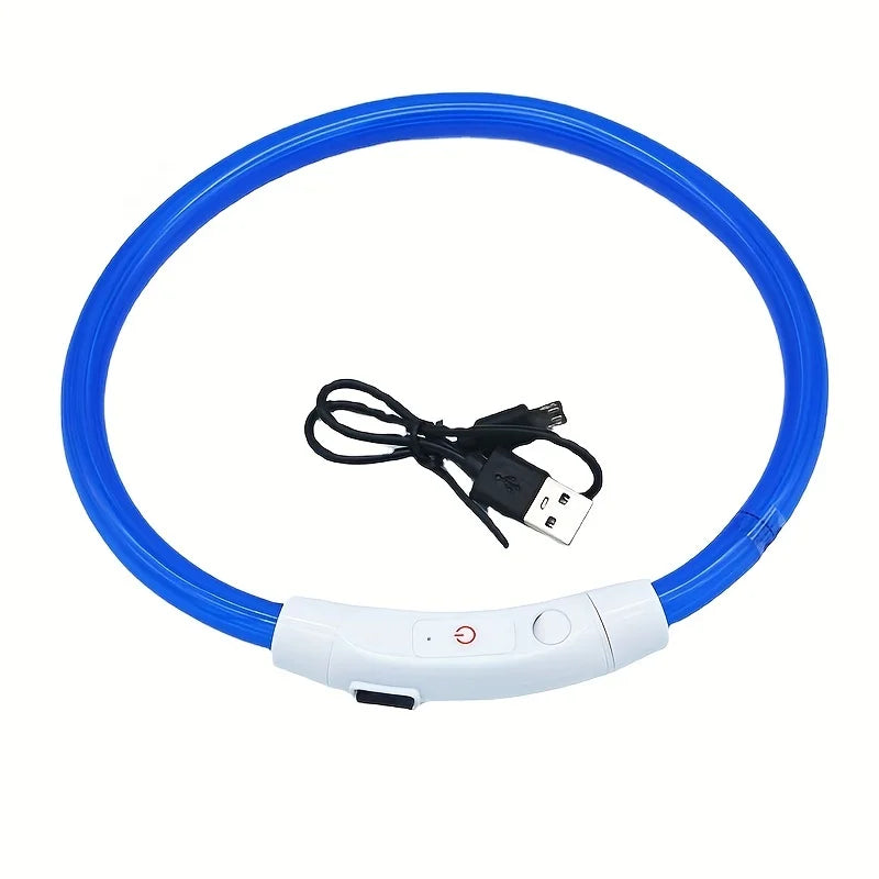 Collare LED Ricaricabile USB per Cani e Gatti — 3 Modalità"