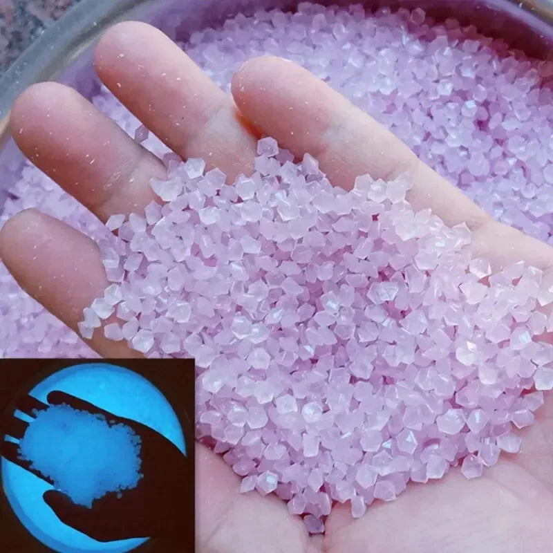 1000 pezzi 3-5mm sabbia luminosa che si illumina al buio ciottoli pietra giardino domestico cortile percorso esterno decorazioni per prato acquario acquario arredamento