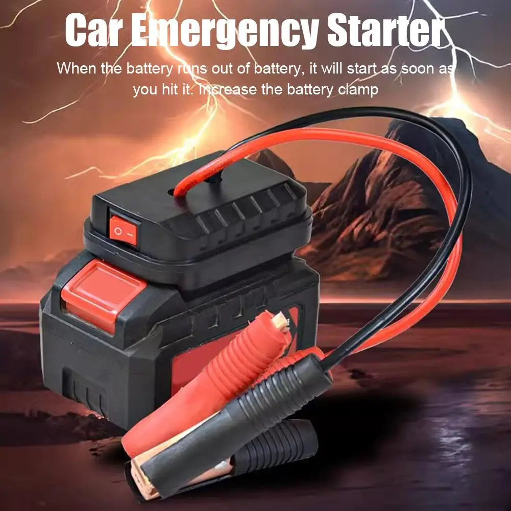 Auto Batteria Al Litio Convertitore Caricatore Clip Auto Accenditore Salto di Avviamento Per Makita Booster Cavo Adattatore di Alimentazione Di Emergenza Strumenti FAI DA TE