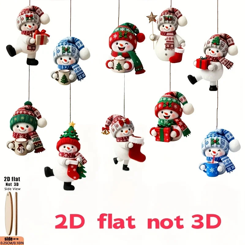 15 Pezzi in un Assortimento Casuale di Stili, Pupazzi di Neve Natalizi in Varie Pose con Regali di Natale, Ornamenti Natalizi Fatti a Mano da Appendere, Decorazioni Natalizie Essenziali, Ottimi Articoli da Regalo