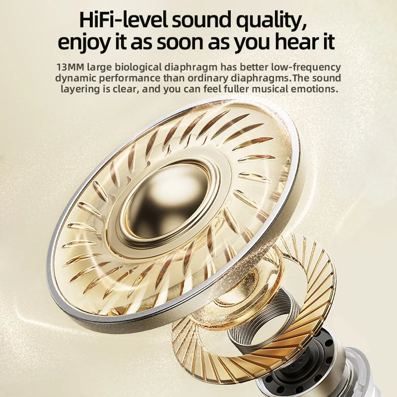 Auricolari Bluetooth wireless MINI13-5.3, piccoli auricolari invisibili per dormire, lavorare, fare sport, cuffie HD HIFI con qualità audio bassi di alta qualità.
