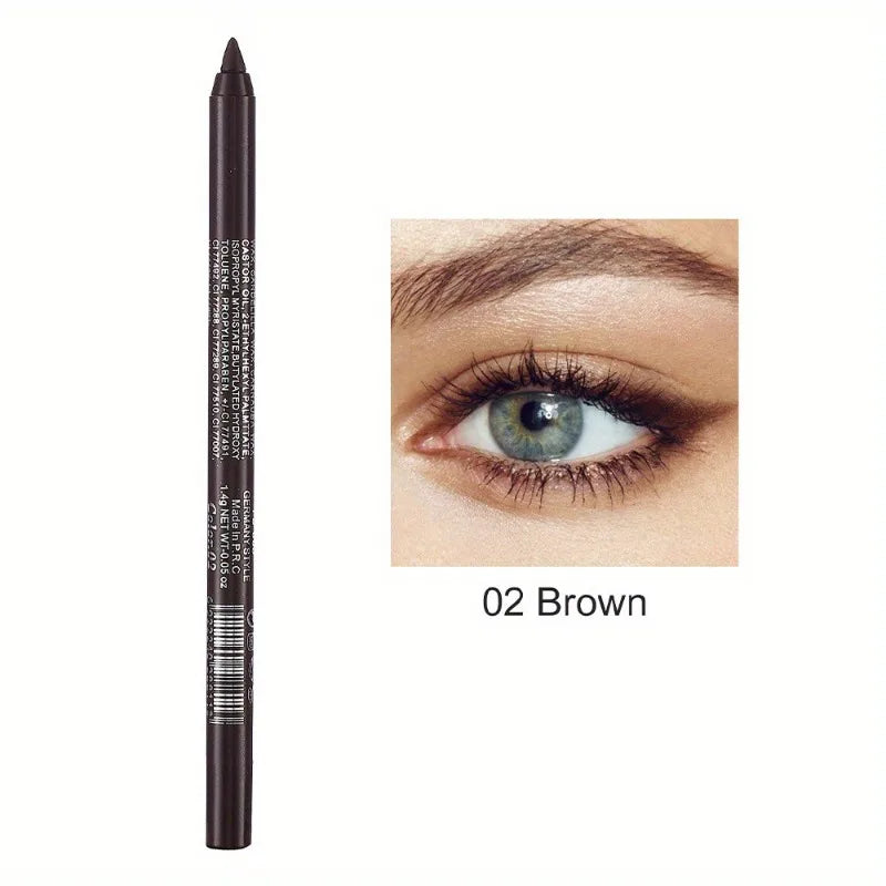 Matita Eyeliner Impermeabile Anti-sbavatura Nera Marrone Rossa Perlescente Opaca Liscia Facile da Applicare Penna Eyeliner Ombretto Trucco a Lunga Durata