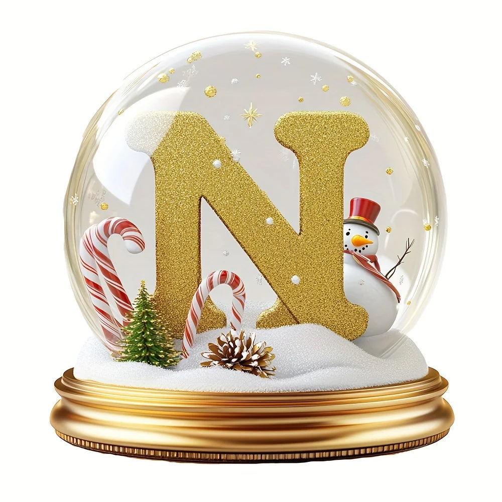 Decorazioni per l'albero di Natale Lettera mista Ornamento da tavolo Decorazione per ritratti di famiglia Decorazione per desktop per vacanze in fattoria Acrilico
