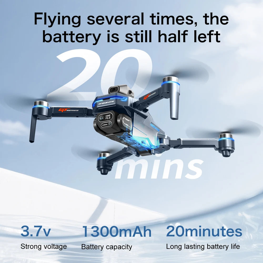 Drone Lenovo GT8 con Fotocamera Professionale 4K 8K, Evitamento Ostacoli, FPV, Pieghevole, Telecomando con Schermo Grande