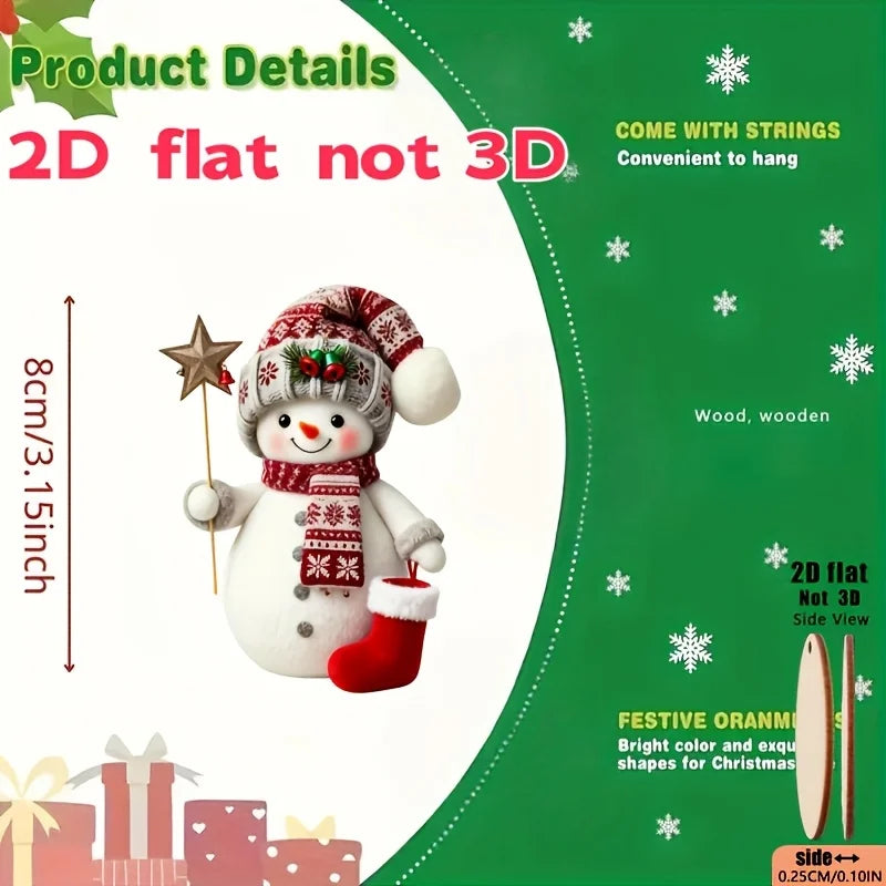 15 Pezzi in un Assortimento Casuale di Stili, Pupazzi di Neve Natalizi in Varie Pose con Regali di Natale, Ornamenti Natalizi Fatti a Mano da Appendere, Decorazioni Natalizie Essenziali, Ottimi Articoli da Regalo