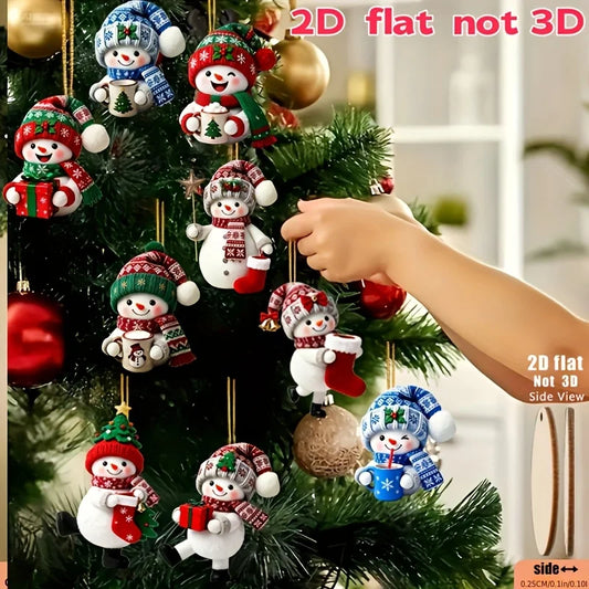 15 Pezzi in un Assortimento Casuale di Stili, Pupazzi di Neve Natalizi in Varie Pose con Regali di Natale, Ornamenti Natalizi Fatti a Mano da Appendere, Decorazioni Natalizie Essenziali, Ottimi Articoli da Regalo