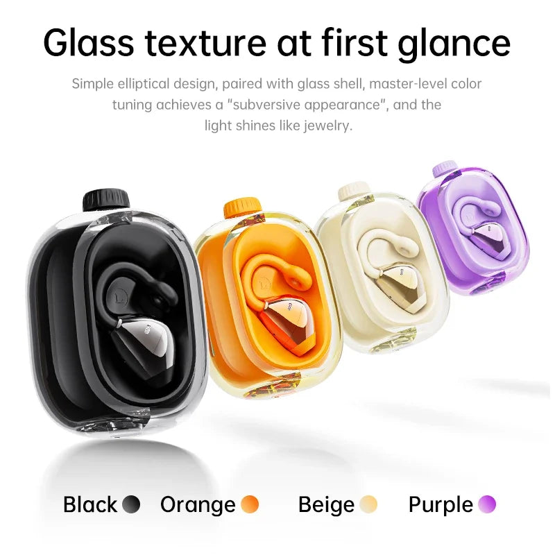 Auricolari wireless Custodia di ricarica rotante Ganci per l'orecchio con clip con AI ENC IPX7 Auricolari sportivi impermeabili per la corsa in palestra 2025 Nuovo
