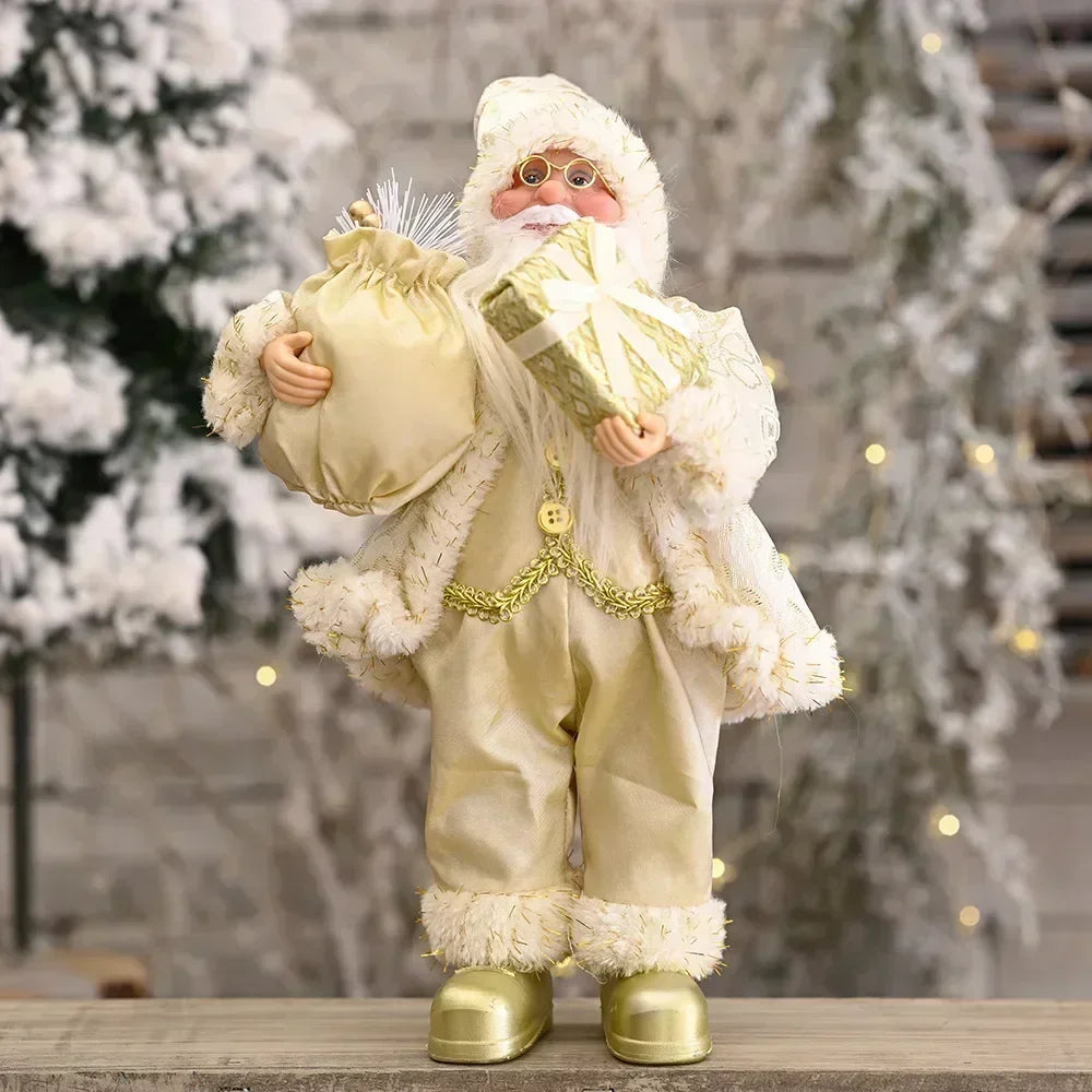 1-4 Pezzi Decorazione Natalizia 2026 per Casa, Bambola di Peluche Babbo Natale 30cm, Decorazioni per Feste Navidad, Ornamenti Natalizi, Regalo di Capodanno