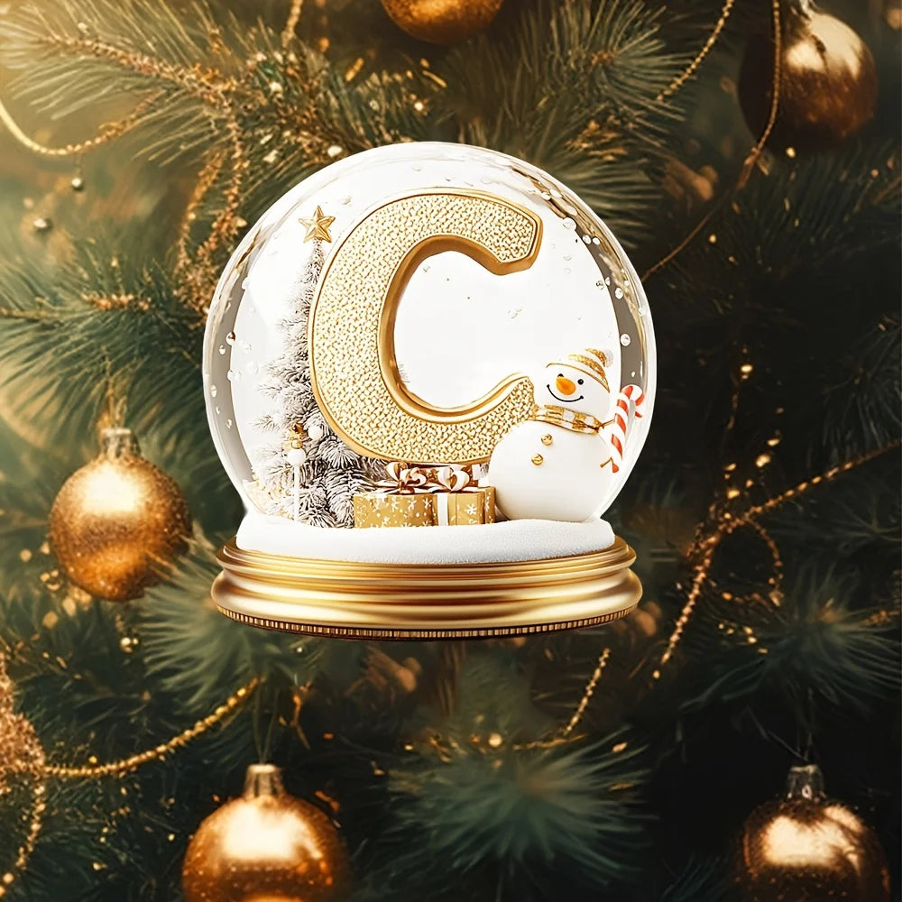 Decorazioni per l'albero di Natale Lettera mista Ornamento da tavolo Decorazione per ritratti di famiglia Decorazione per desktop per vacanze in fattoria Acrilico