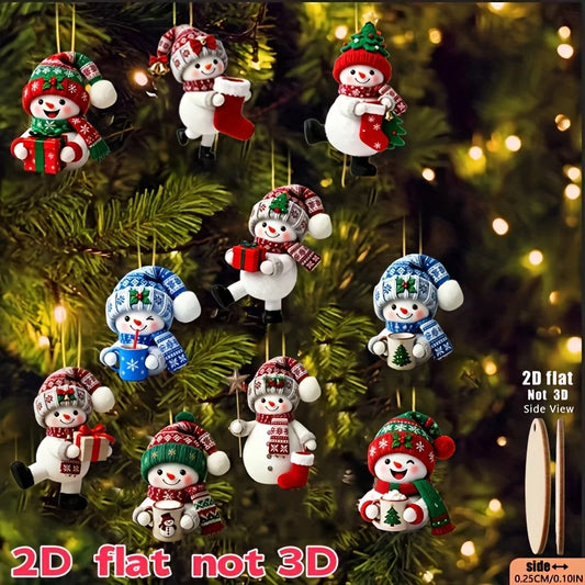 15 Pezzi in un Assortimento Casuale di Stili, Pupazzi di Neve Natalizi in Varie Pose con Regali di Natale, Ornamenti Natalizi Fatti a Mano da Appendere, Decorazioni Natalizie Essenziali, Ottimi Articoli da Regalo