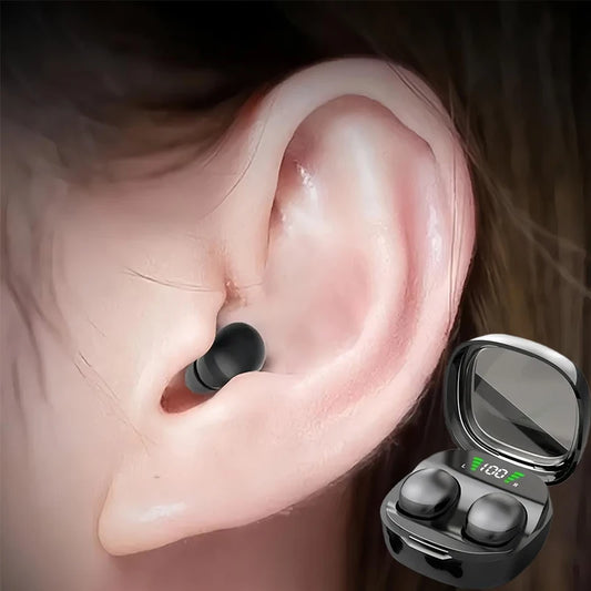 Auricolari Bluetooth wireless MINI13-5.3, piccoli auricolari invisibili per dormire, lavorare, fare sport, cuffie HD HIFI con qualità audio bassi di alta qualità.