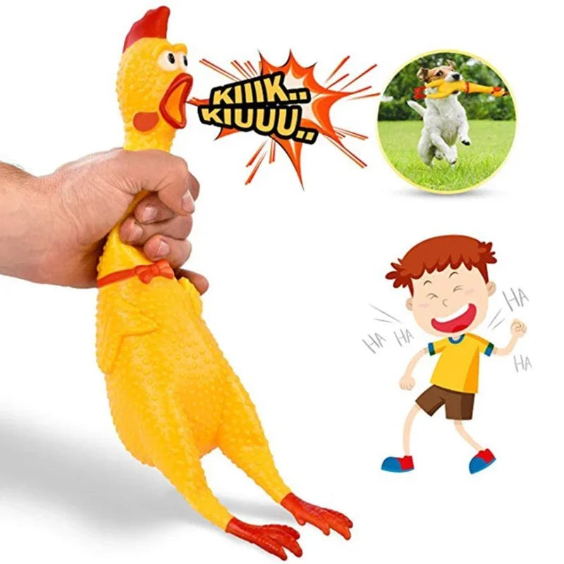 Urlando pollo spremere suono giocattolo animali domestici giocattoli per cani prodotto strumento di decompressione stridulo sfiato pollo pollo interessante