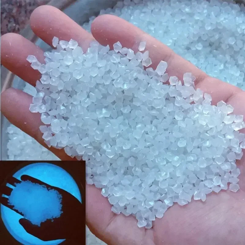 1000 pezzi 3-5mm sabbia luminosa che si illumina al buio ciottoli pietra giardino domestico cortile percorso esterno decorazioni per prato acquario acquario arredamento