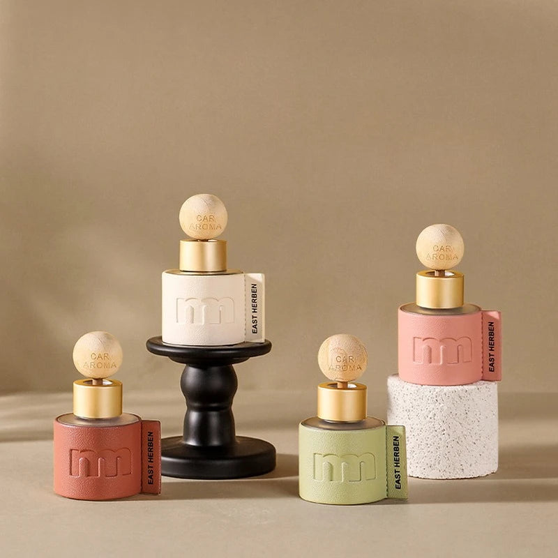 Deodorante per Auto in Pelle da 50ml, Profumo Duraturo, Ornamento Aromaterapico Portatile per Casa, Auto e Ufficio