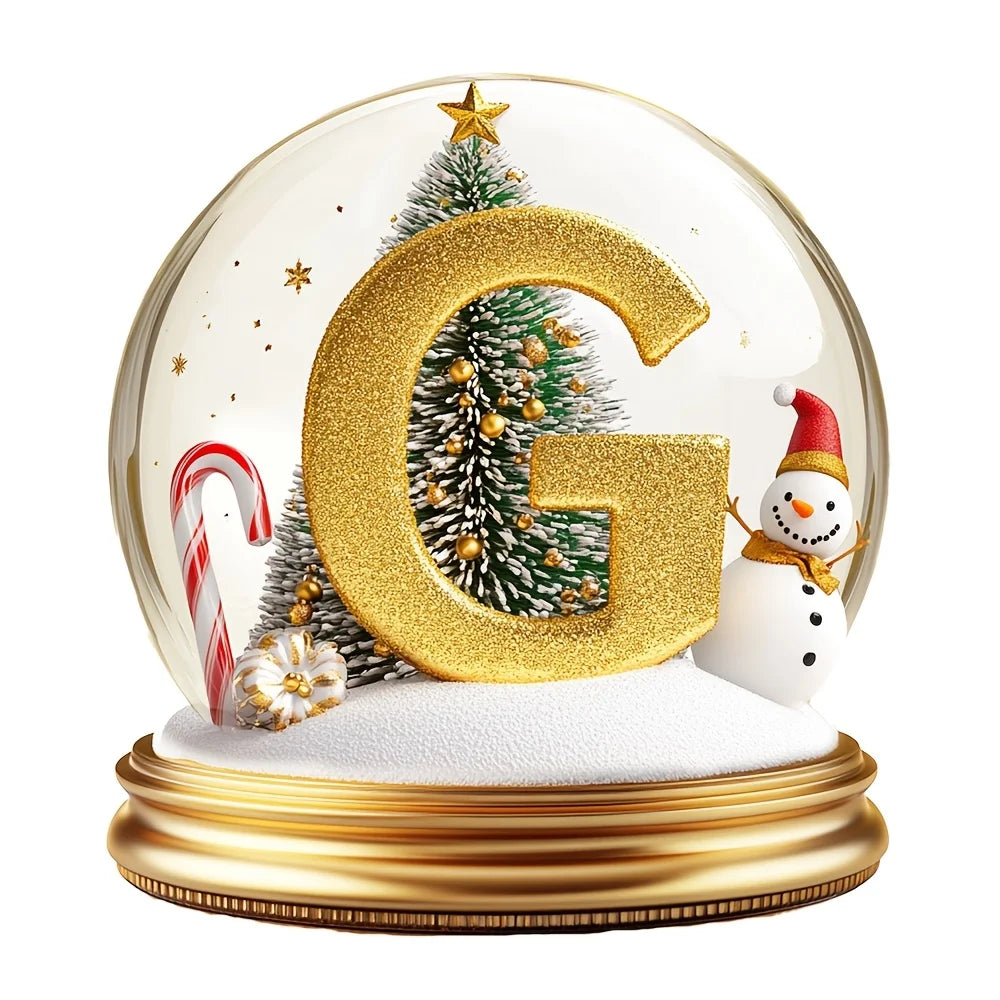 Decorazioni per l'albero di Natale Lettera mista Ornamento da tavolo Decorazione per ritratti di famiglia Decorazione per desktop per vacanze in fattoria Acrilico