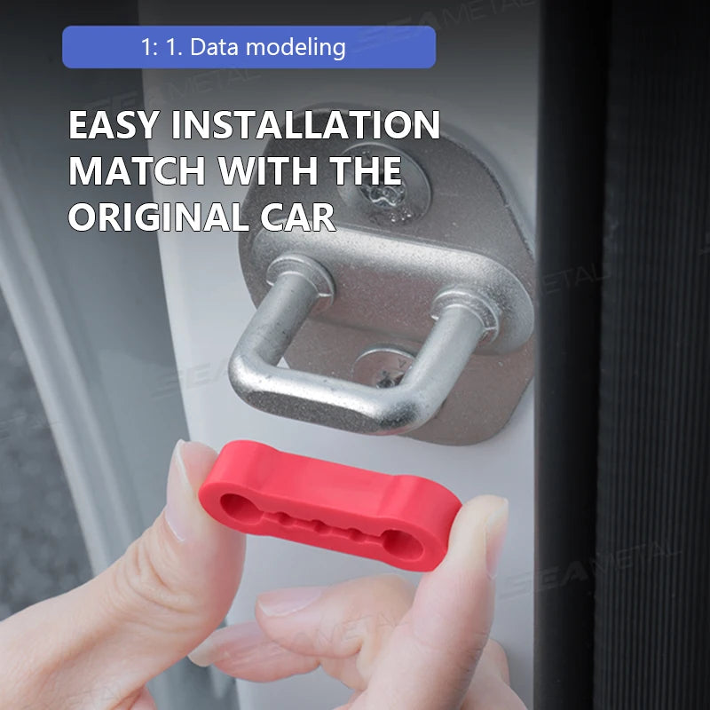 SEAMETAL Ammortizzatore per portiera per auto Fibbia per portiera universale per auto Cuscino smorzatore insonorizzato Tampone antivibrante