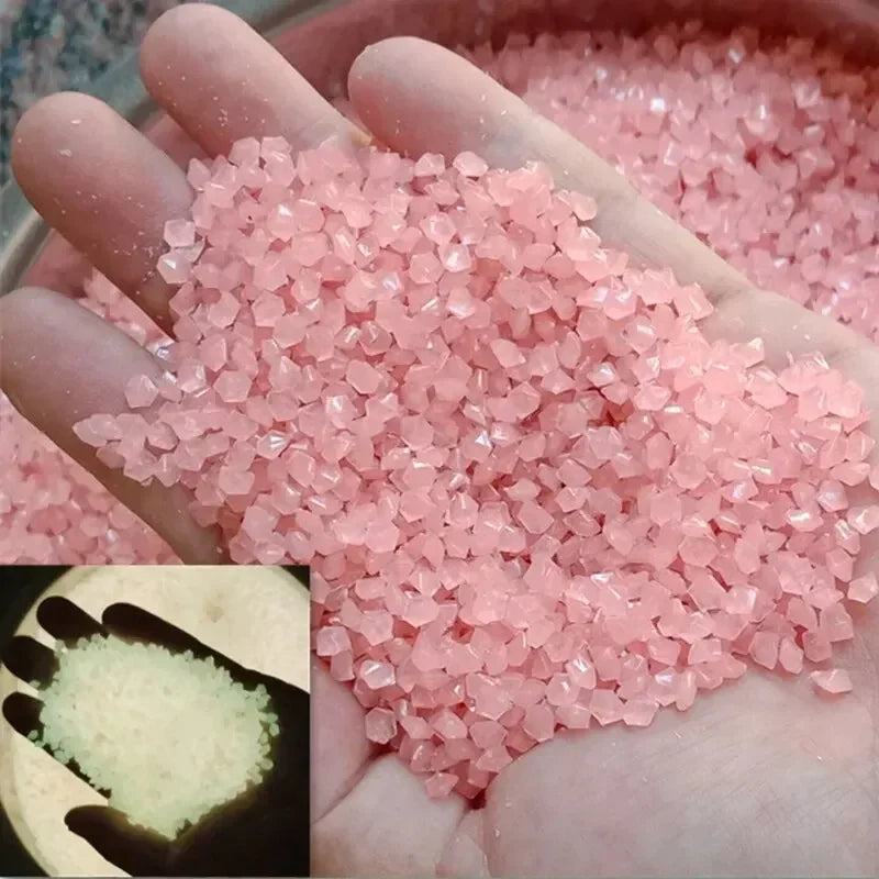 1000 pezzi 3-5mm sabbia luminosa che si illumina al buio ciottoli pietra giardino domestico cortile percorso esterno decorazioni per prato acquario acquario arredamento